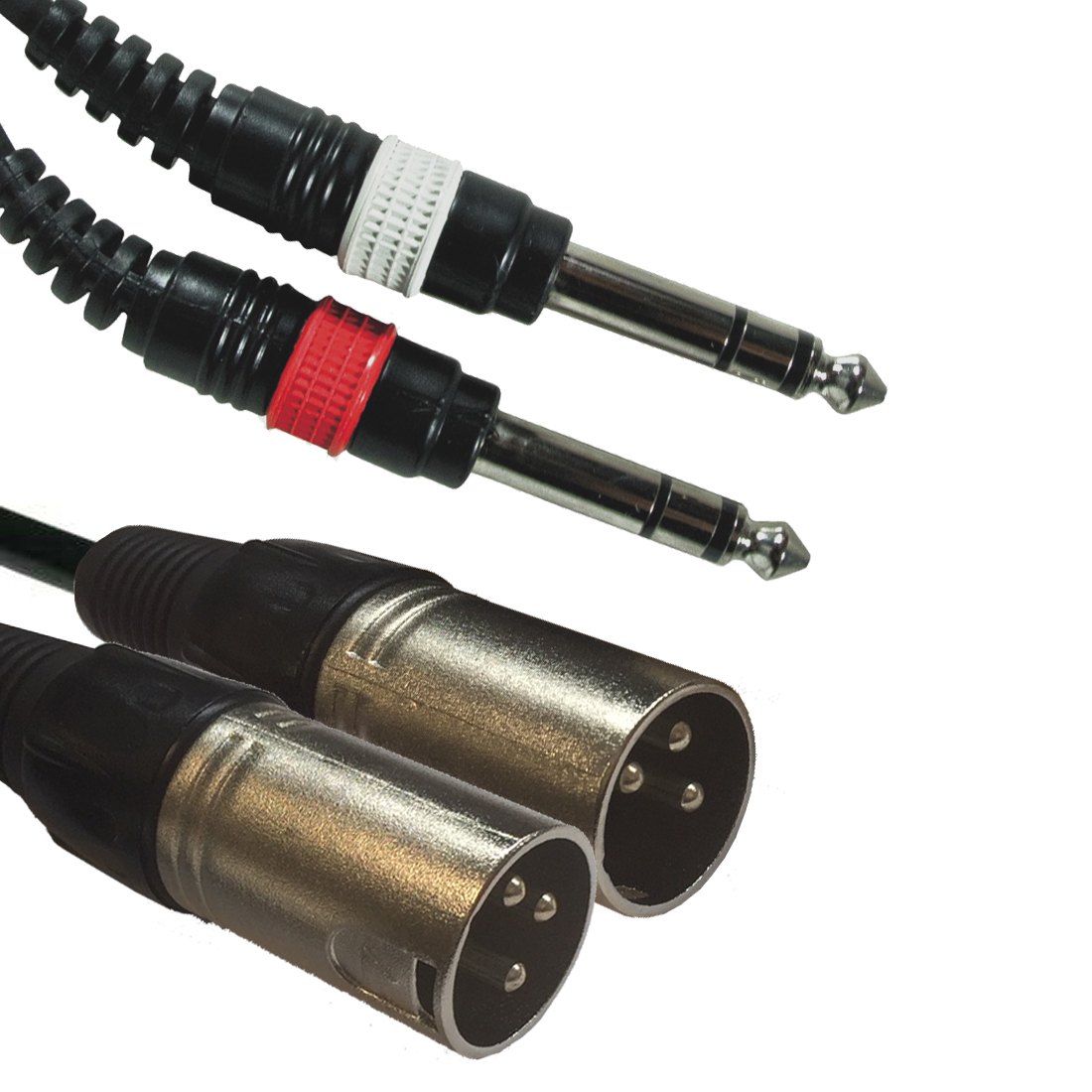 Accu Cable AC-2J6S-2XM/3 2x jack Stereo 6,3/2x XLR – lydadapter