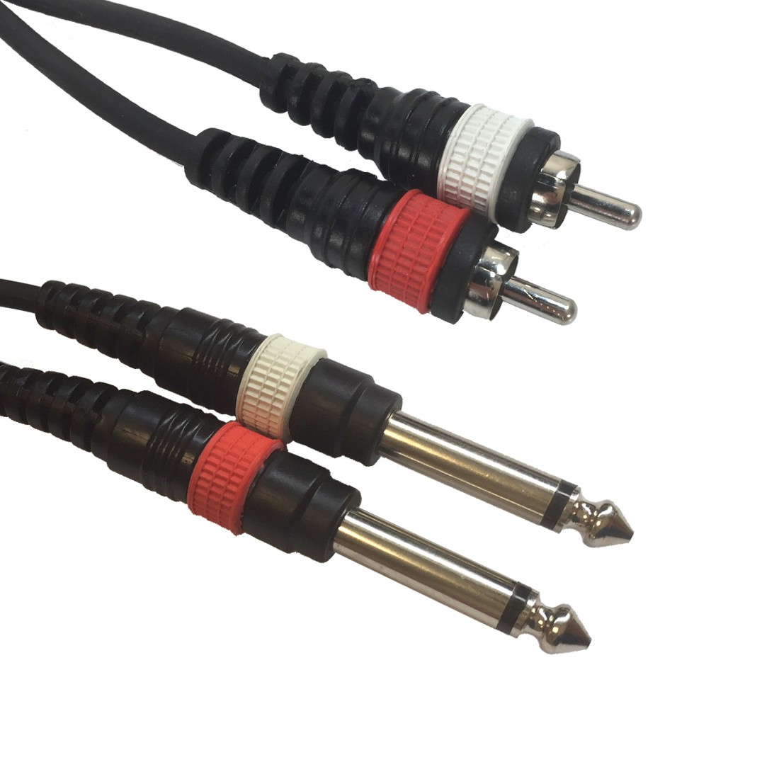 Accu Cable AC-2R-2J6M/1,5 RCA 2x mono 6,3 Jack 1,5m – lydadapter