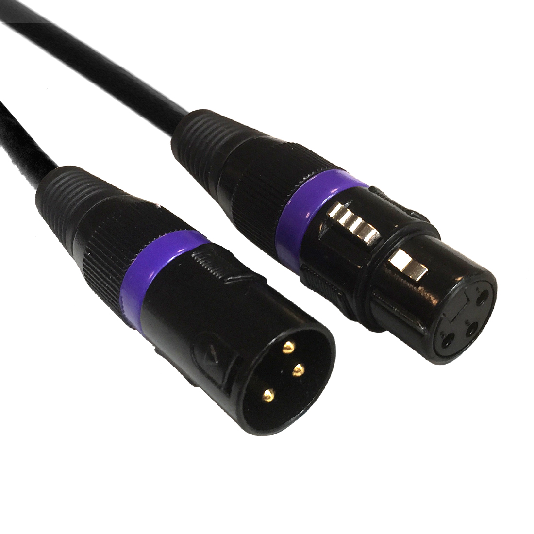 Accu Cable AC-DMX3/0,5 3 p. XLRm/3 p. XLRf 0,5m DMX – 3-pins DMX-kabel