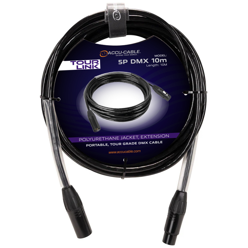 Accu Cable Tour Link 5P DMX 10m – 5-pins DMX-kabel