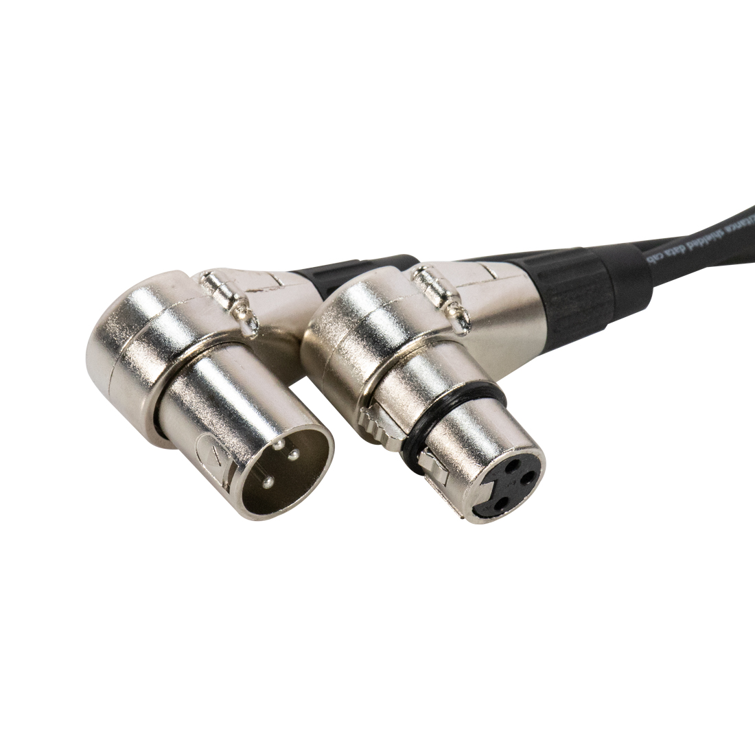 Accu Cable AC-DMX3/1,5-90 - 90° XLR Cables 110 OHM – 3-pins DMX-kabel