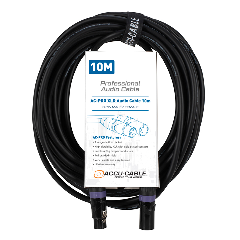 Accu Cable AC-PRO XLR audio cable 10,0m – profesjonell XLR-lydkabel