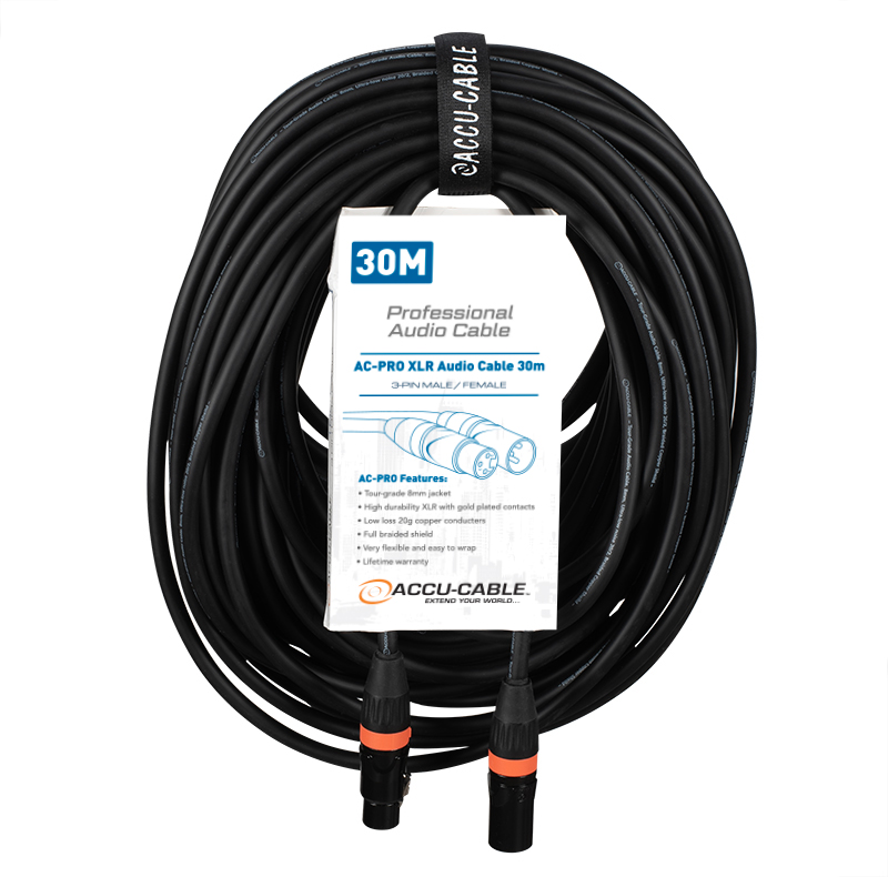 Accu Cable AC-PRO XLR audio cable 30m – profesjonell XLR-lydkabel
